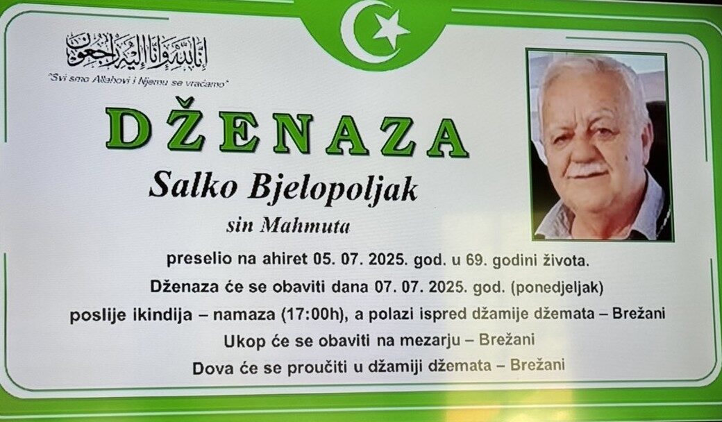 Preminuo Salko Bjelopoljak (1957–2025)